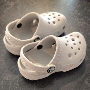 Crocs Classic White Clogs Child